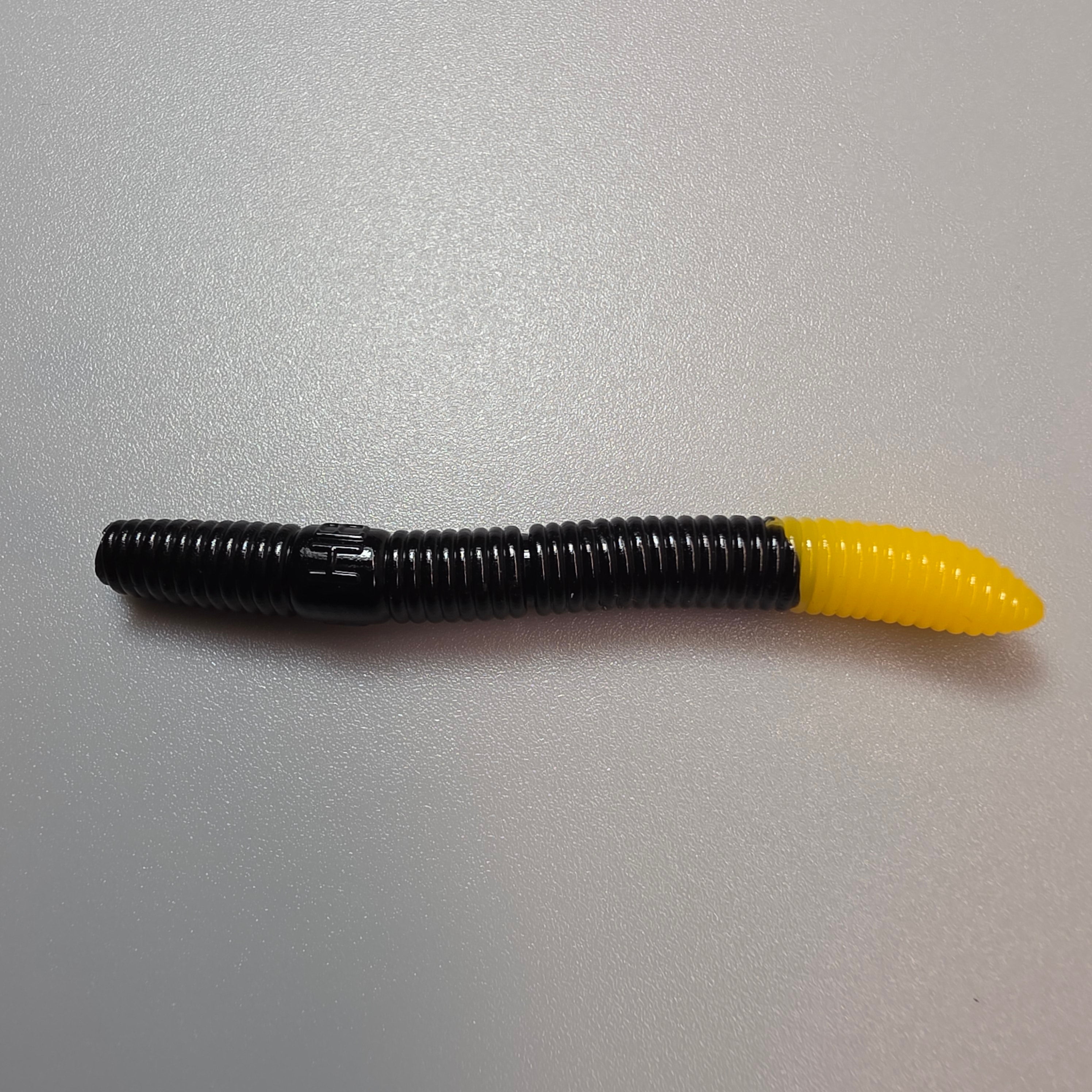 Slim Worm Black & Yellow 55 mm · 1.25 g