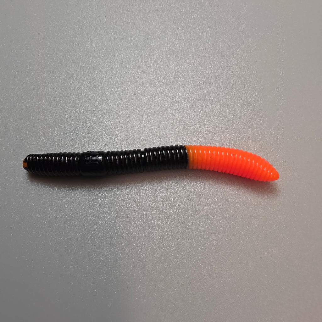 Slim Worm Black & Orange 55 mm · 1.25 g