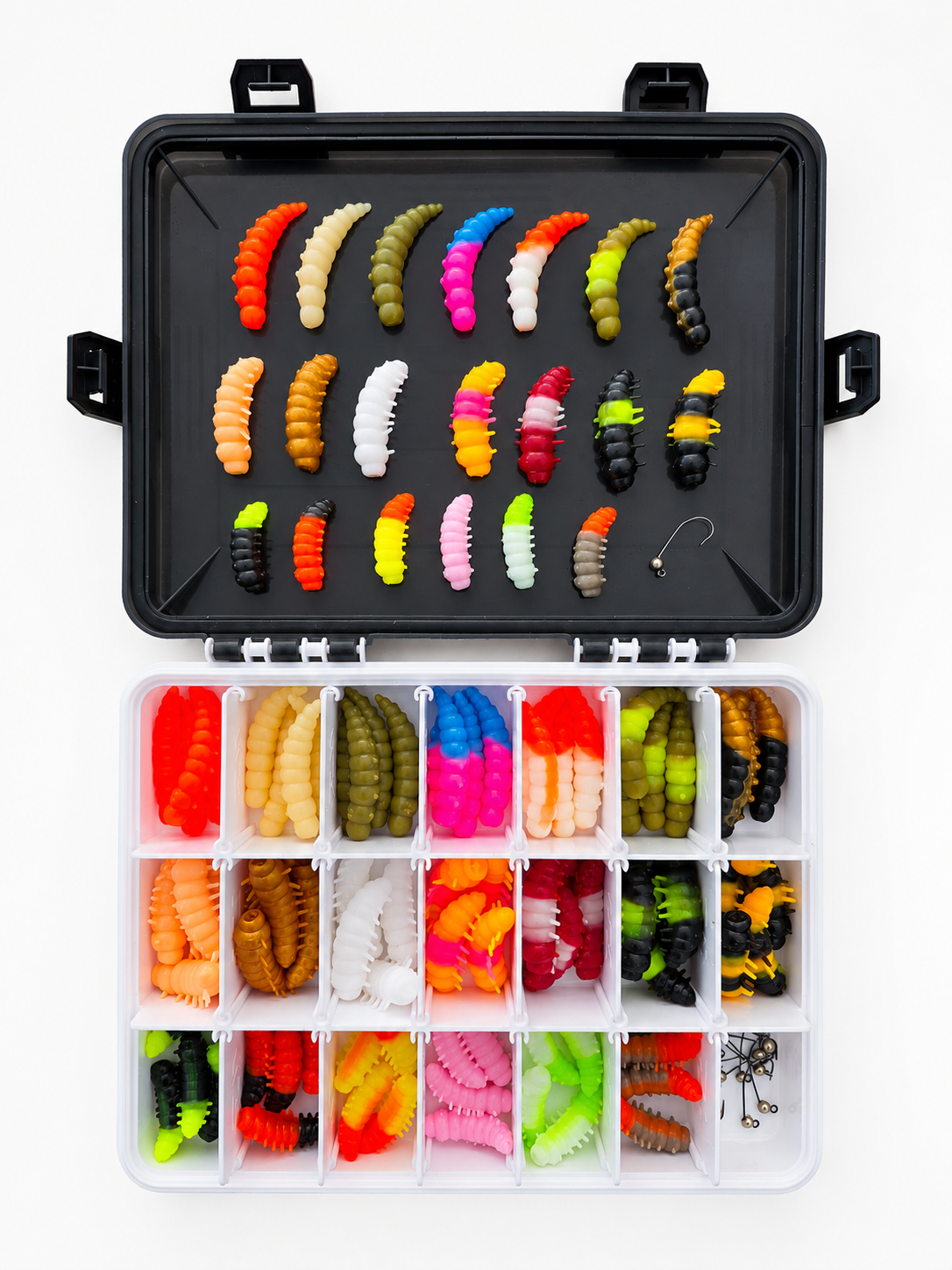 Set M - Mix 9 - 100 baits + 10 hooks