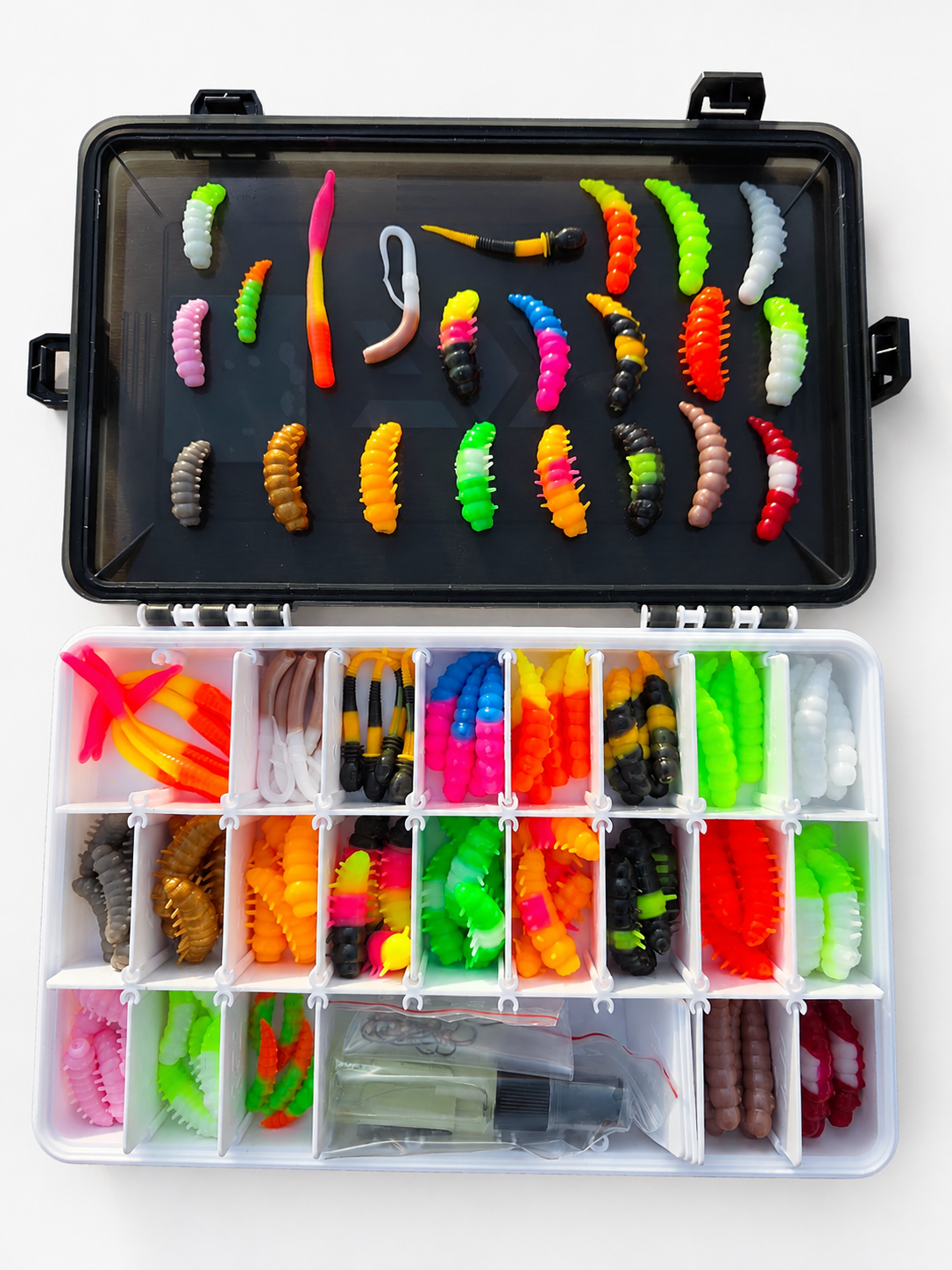 Set L Mix 10 - 117 baits - 10 hooks - 1 Cheese Spray