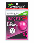 Intech Tungsten 74 Flex Head – 0.5 g Gloss Pink UV, 4 pcs