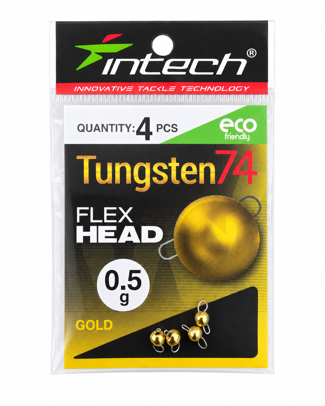 Intech Tungsten 74 Flex Head – 0.5 g Gold, 4 pcs
