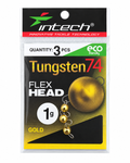 Intech Tungsten 74 Flex Head – 1.0 g Gold, 3 pcs