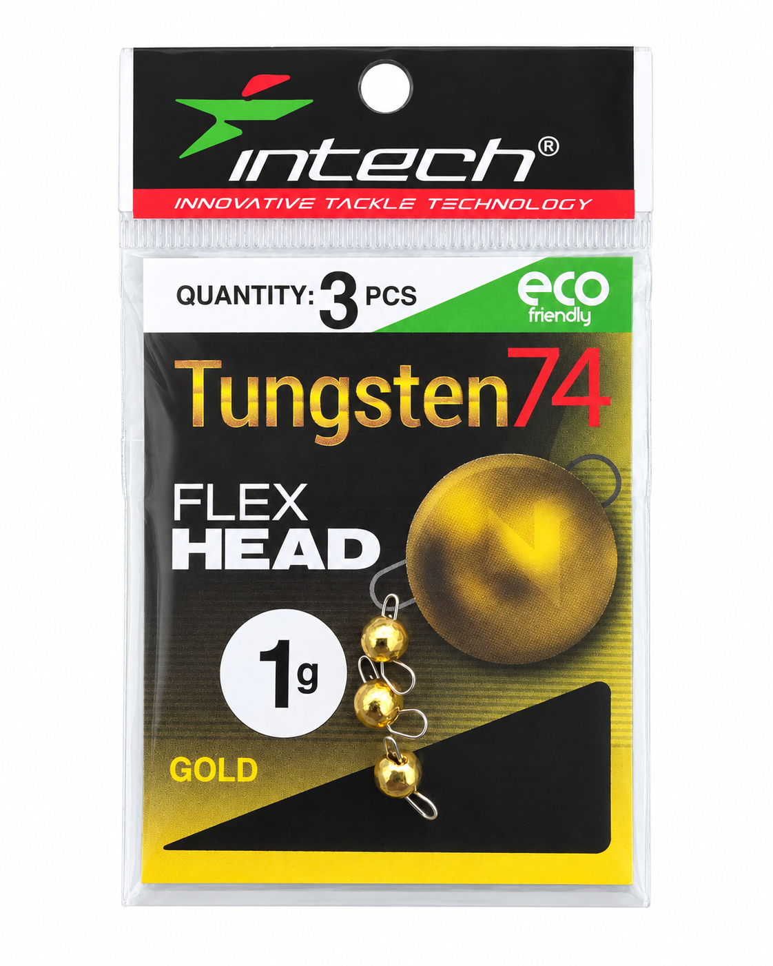 Intech Tungsten 74 Flex Head – 1.0 g Gold, 3 pcs