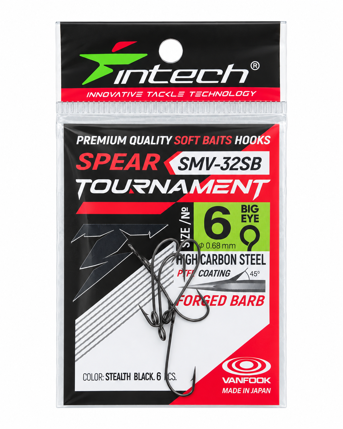 Intech Tournament Spear SMV-32SB – Size 6, 6 pcs