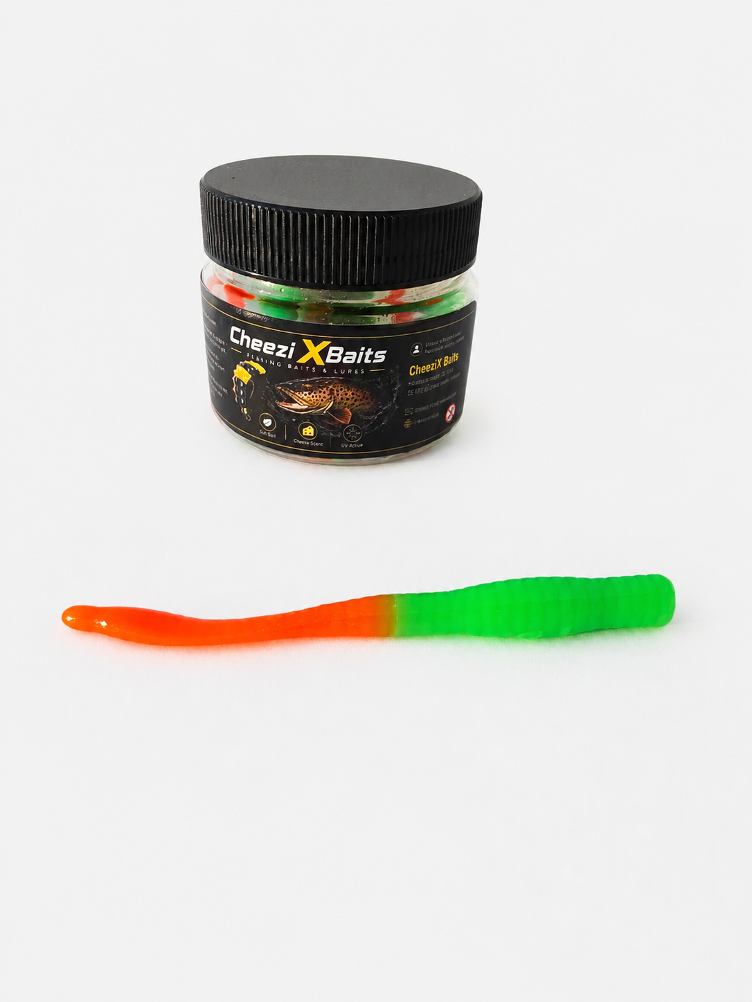 Slim Leech Green & Red 80 mm · 1.65 g