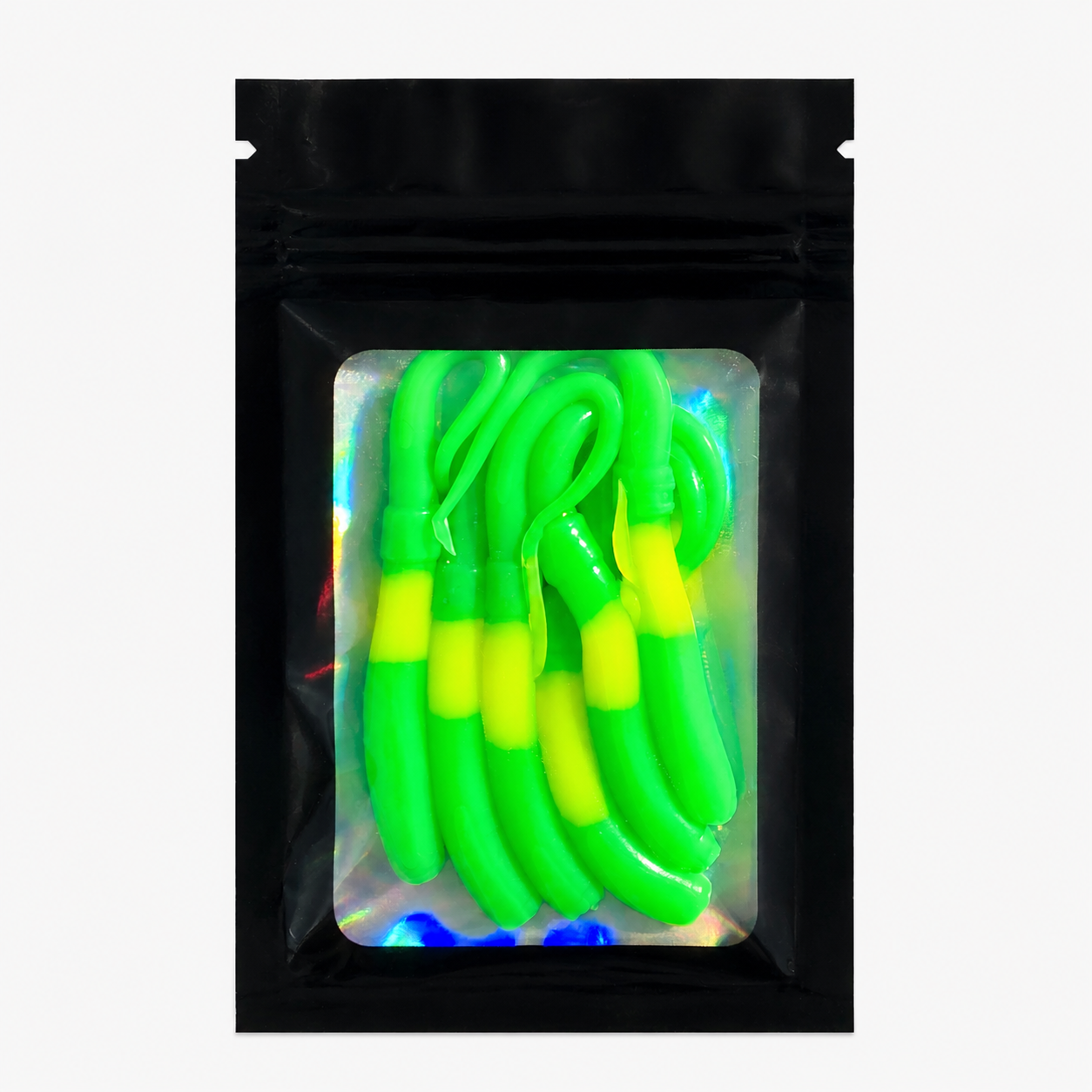 Ripple Worm Green - Yellow - Green 90 mm · 1.15 g