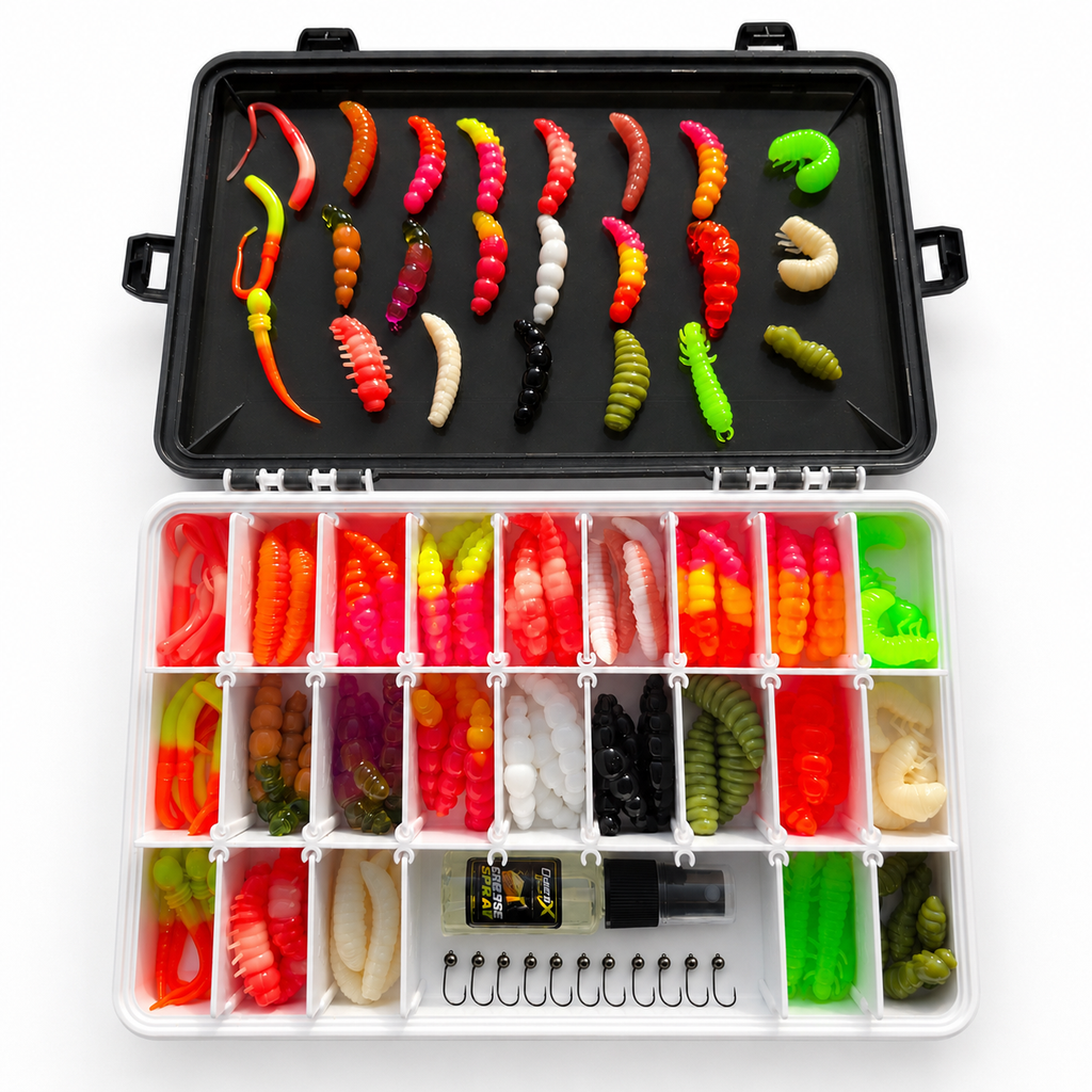 Set L Mix 5 - 130 baits - 10 hooks - 1 Cheese Spray