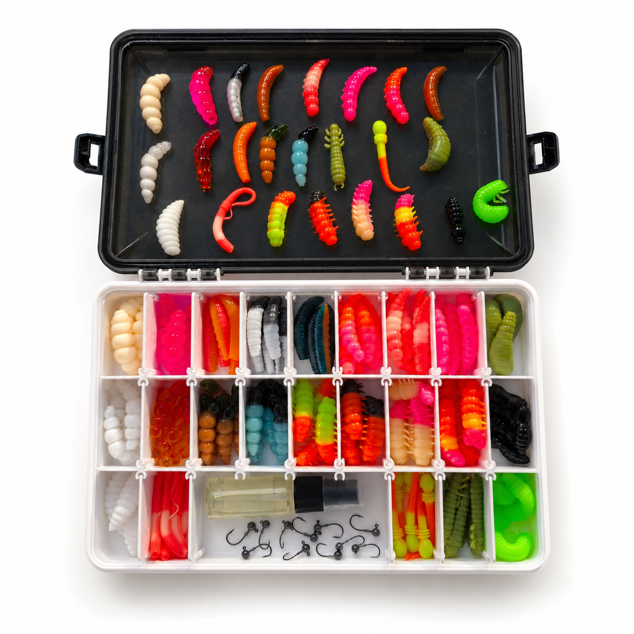 Set L Mix 2 - 130 baits - 10 hooks - 1 Cheese Spray