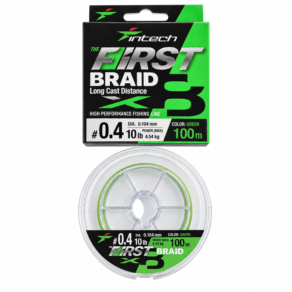 Intech First Braid X8 Green – PE #0.4, 100 m