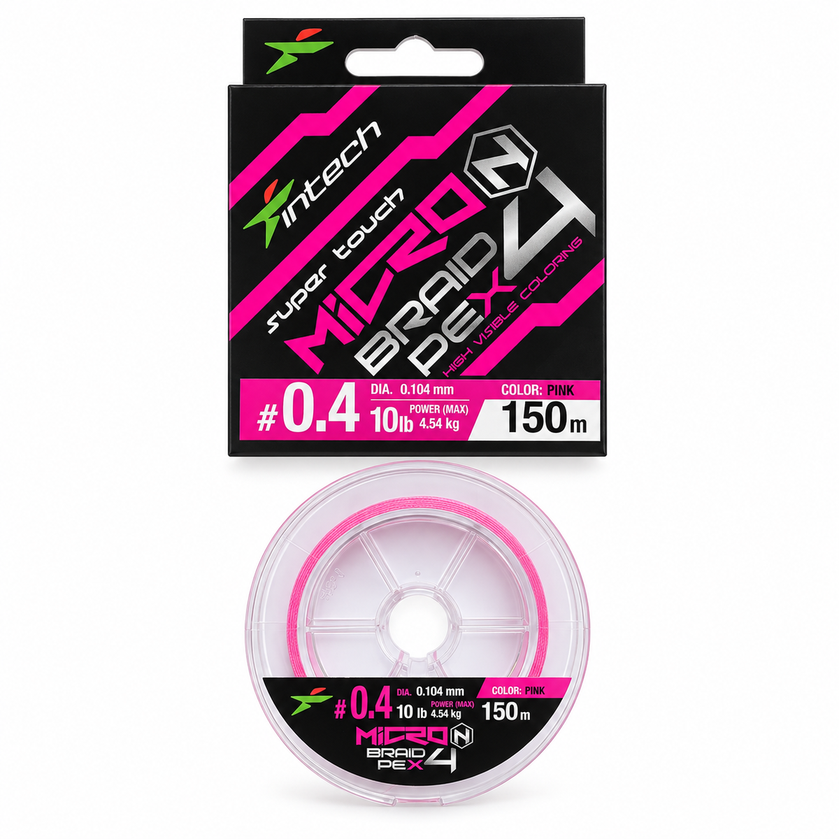 Intech MicroN PE X4 – PE #0.4, Pink, 150 m