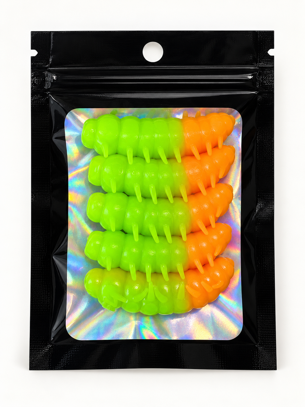 Crawler Toxic Lime & Orange 40 mm · 2.9 g pack 5 pcs