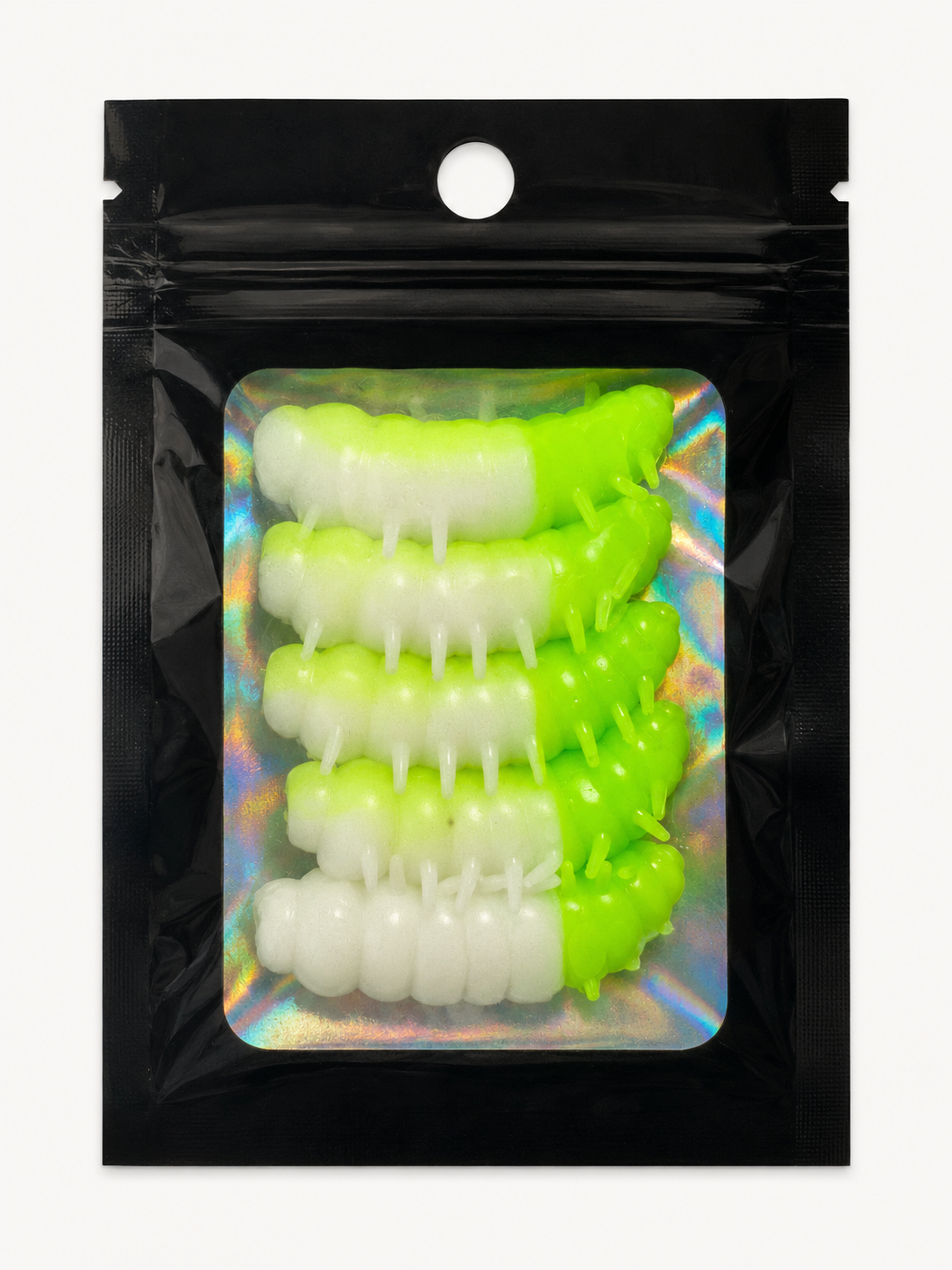Crawler White & Toxic Lime 40 mm · 2.9 g pack 5 pcs