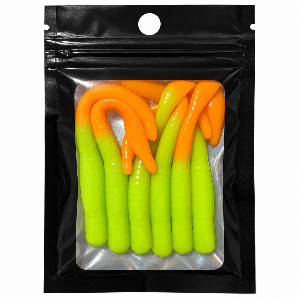 Slim Leech Green & Yellow — Pack 6 pcs
