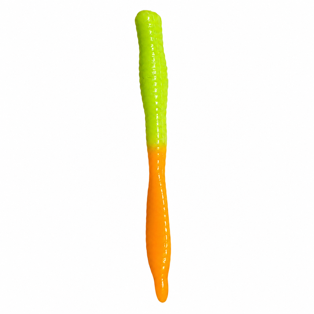 Slim Leech Green & Yellow — single bait