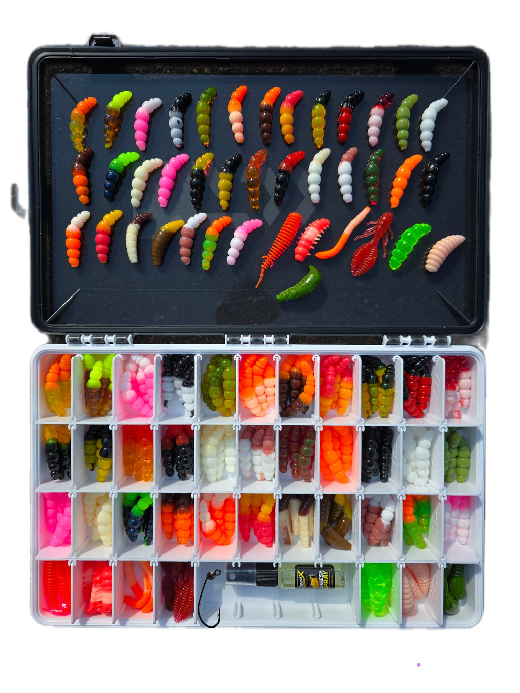 Set XL - Professional Trout Mix 3 - 195 baits + 10 hooks + 1 spray
