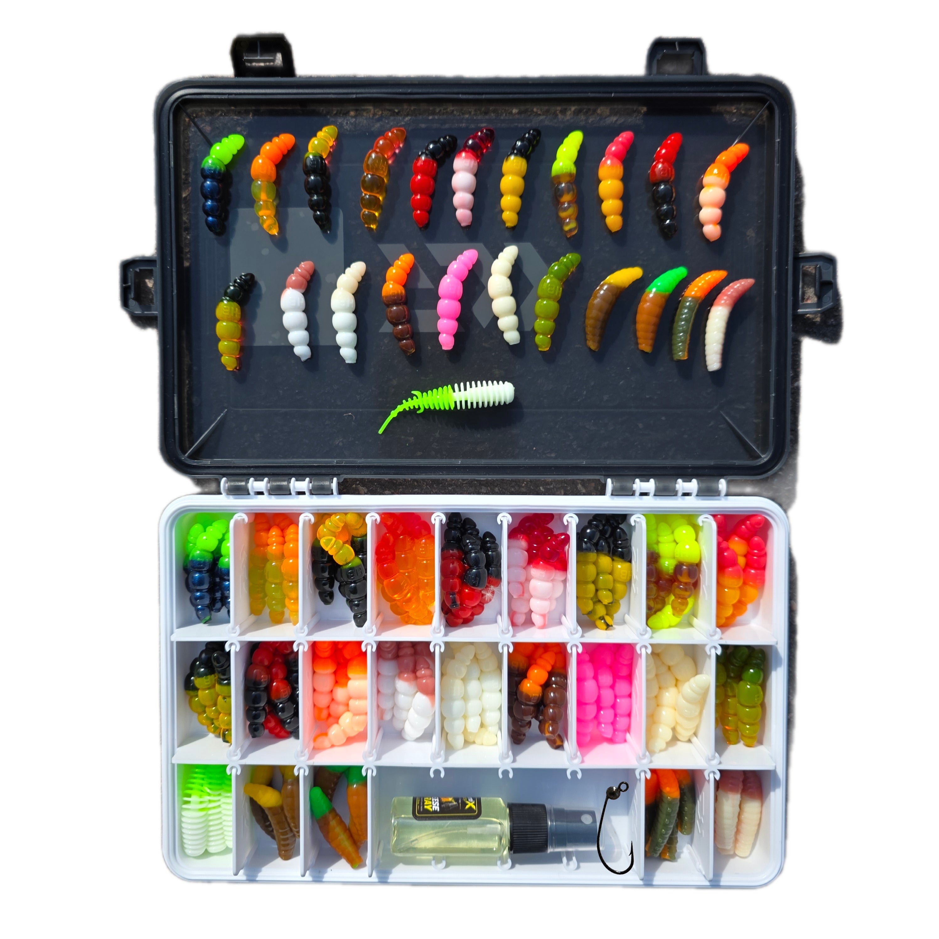 Set L Mix 6 - 114 baits - 10 hooks - 1 Cheese Spray