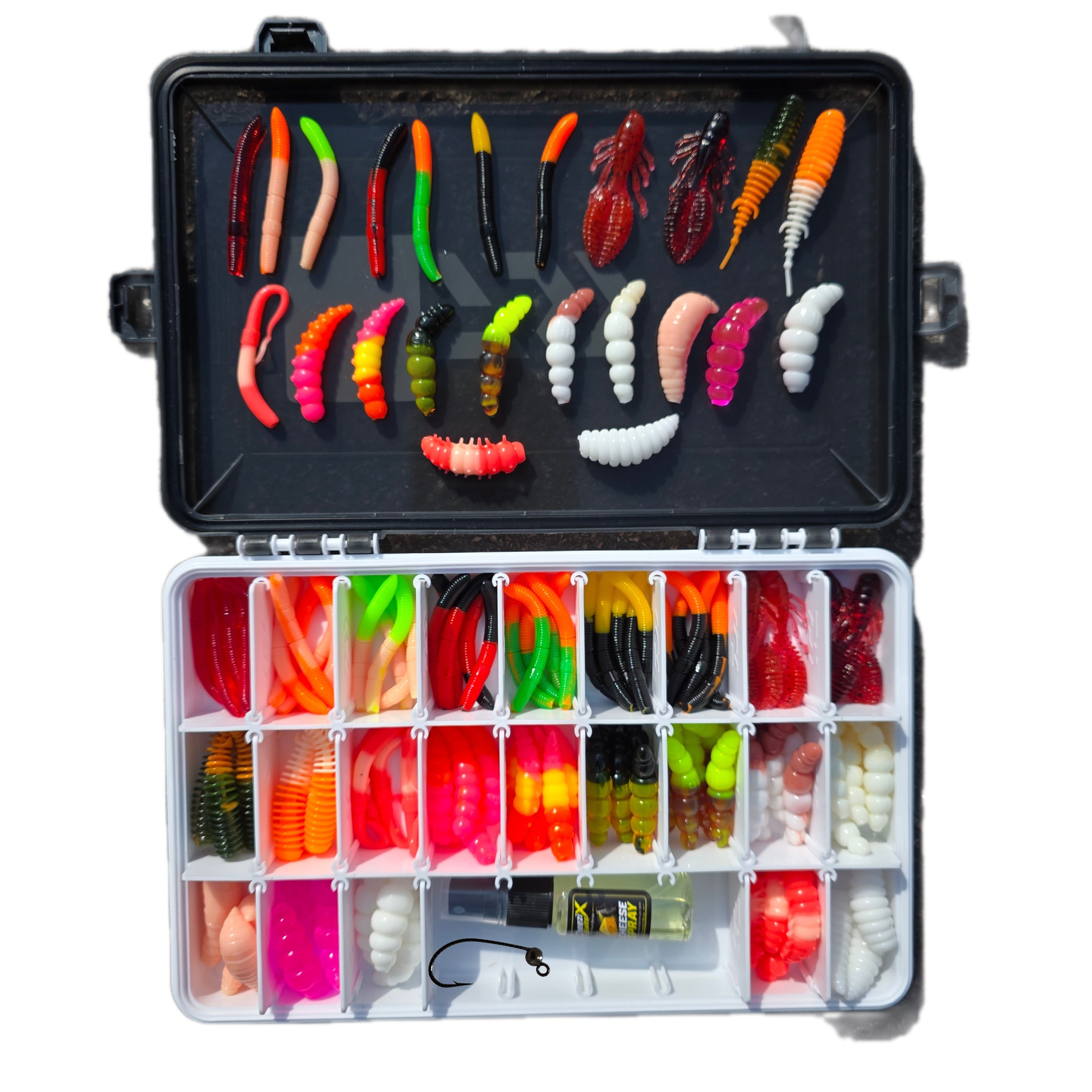 Set L Mix 7 - 120 baits - 10 hooks - 1 Cheese Spray