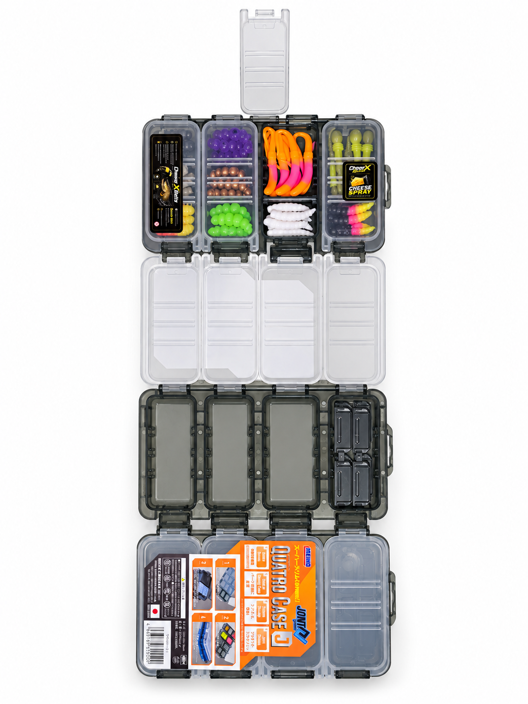 MEIHO Quatro Case J joint system — additional boxes and contents not included